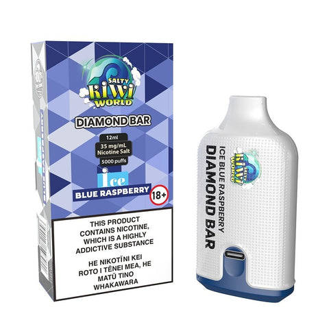 Diamond Bar Ice Blue Raspberry Disposable Vape - Shisha Glass
