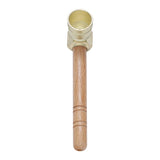 Dokha Brass & Wooden Smoking Pipe 10cm | Shisha Glass