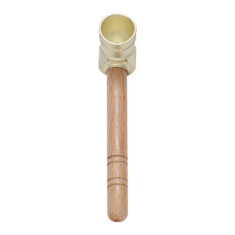 Dokha Brass & Wooden Smoking Pipe 10cm | Shisha Glass