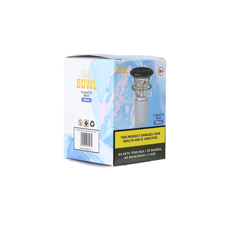 Dokha Crystal X2 Bowl Drop Cone Glass Pipe 18mm - Shisha Glass