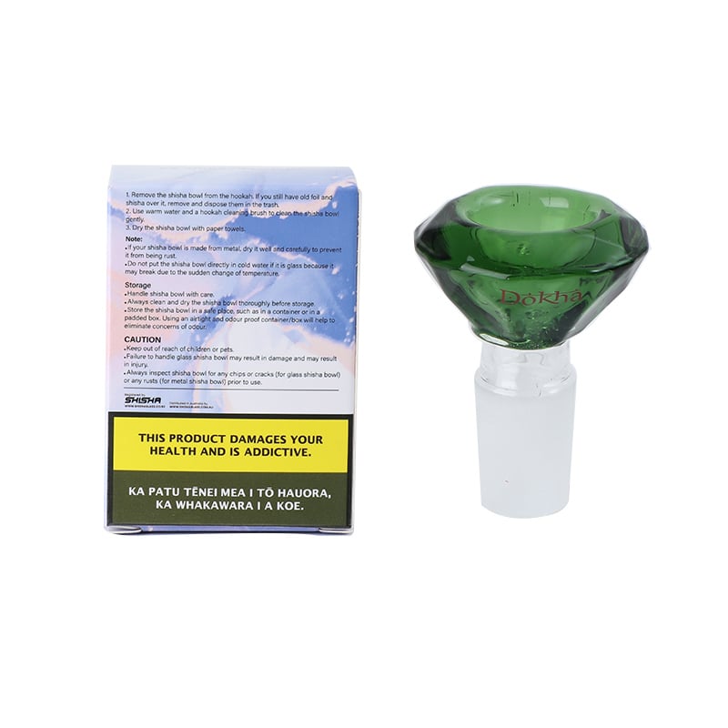 Dokha Diamond Shine X2 Bowl Drop Cone Glass Pipe 18mm - Shisha Glass