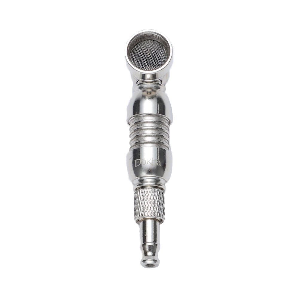 Dokha Electroplated Brass Smoking Pipe 8.4cm | Shisha Glass