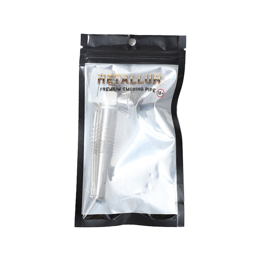 Dokha Electroplated Brass Smoking Pipe 8.8cm | Shisha Glass