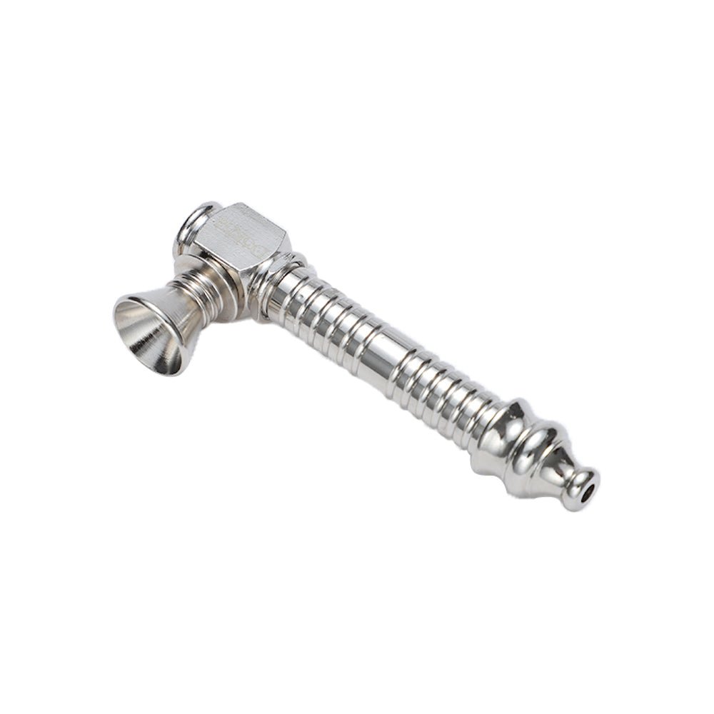 Dokha Electroplated Metal Smoking Pipe 8.8cm | Shisha Glass