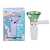 Dokha Glass Colored Dot Dropcone with Handle 14mm | Shisha Glass