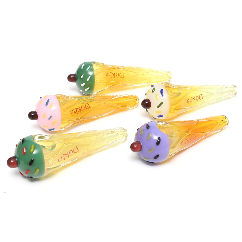 Dokha Glass Ice Cream Spoon Weed Pipe 13.5cm - Shisha Glass