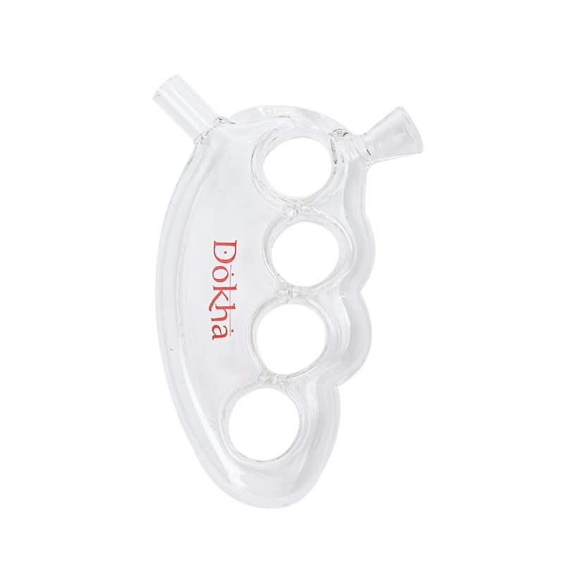 Dokha Glass Knuckle Bubbler Hand Pipe Cone Holder - Shisha Glass