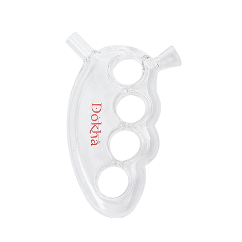 Dokha Glass Knuckle Bubbler Hand Pipe Cone Holder - Shisha Glass
