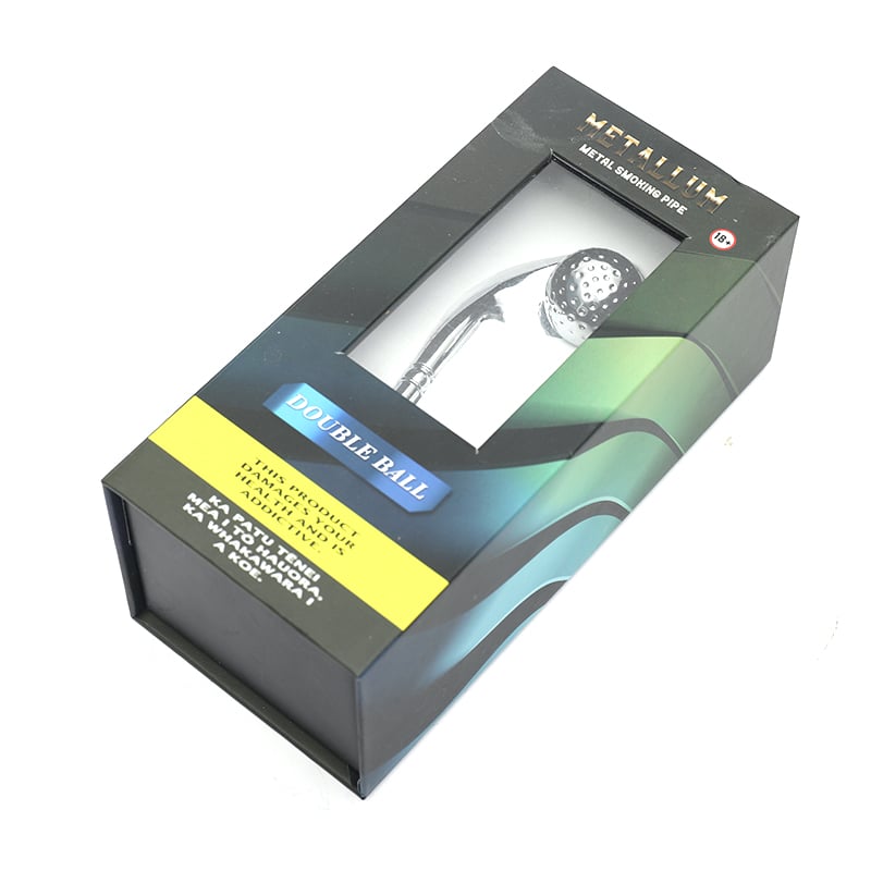 Dokha Metal Double Ball Sherlock Weed Pipe 13.5cm