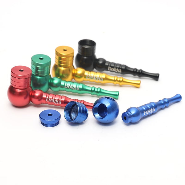 Dokha Metal Helmet Smoking Pipe 8.5cm Shisha Glass