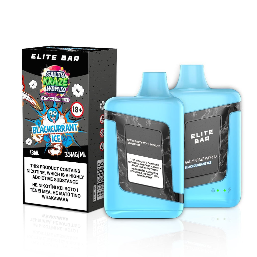 Elite Bar Blackcurrant Ice Disposable Vape - Shisha Glass