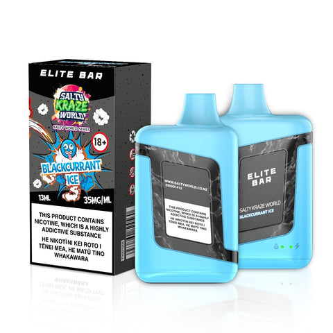 Elite Bar Blackcurrant Ice Disposable Vape - Shisha Glass