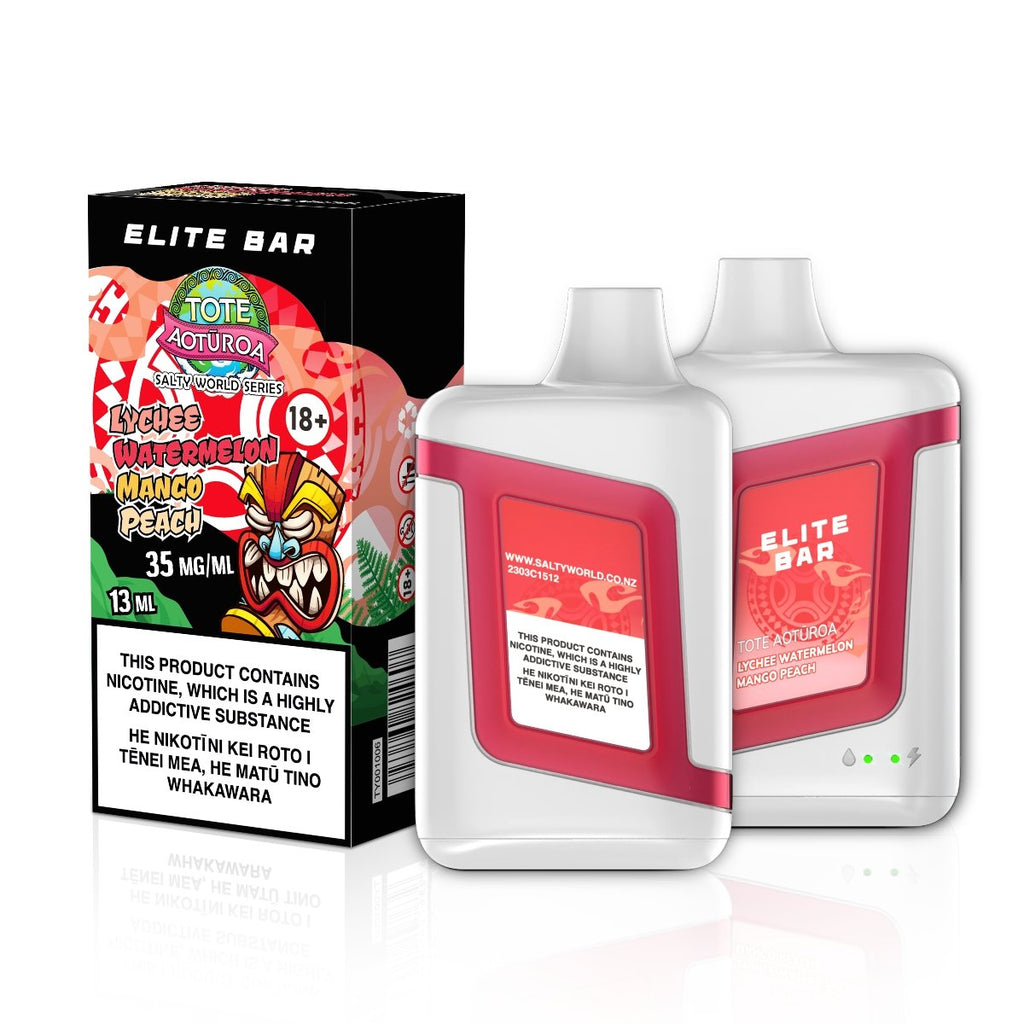 Elite Bar Lychee Watermelon Mango Peach Disposable Vape - Shisha Glass