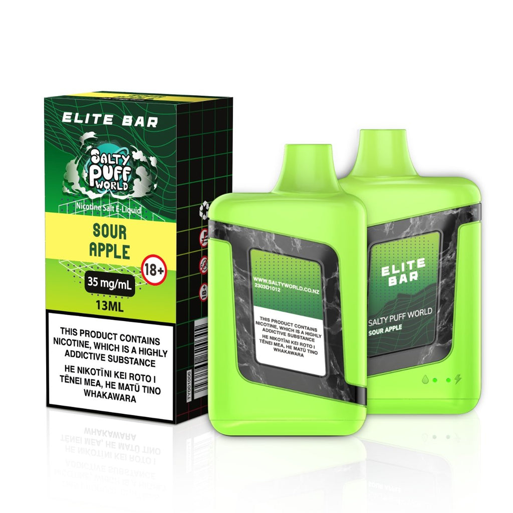 Elite Bar Sour Apple Disposable Vape - Shisha Glass