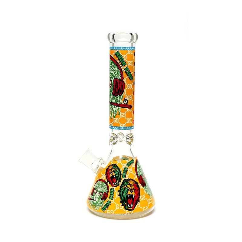 Glass Beaker Base Fancy Lion 2 Bong With Ice Catcher 36cm - Shisha Glass