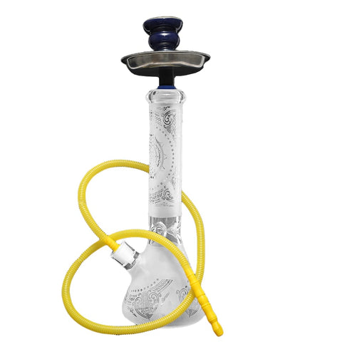 Glass Beaker Base Pattern Bong With Ice Catcher 35cm - Shisha Glass