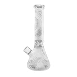 Glass Beaker Base Pattern Bong With Ice Catcher 35cm - Shisha Glass
