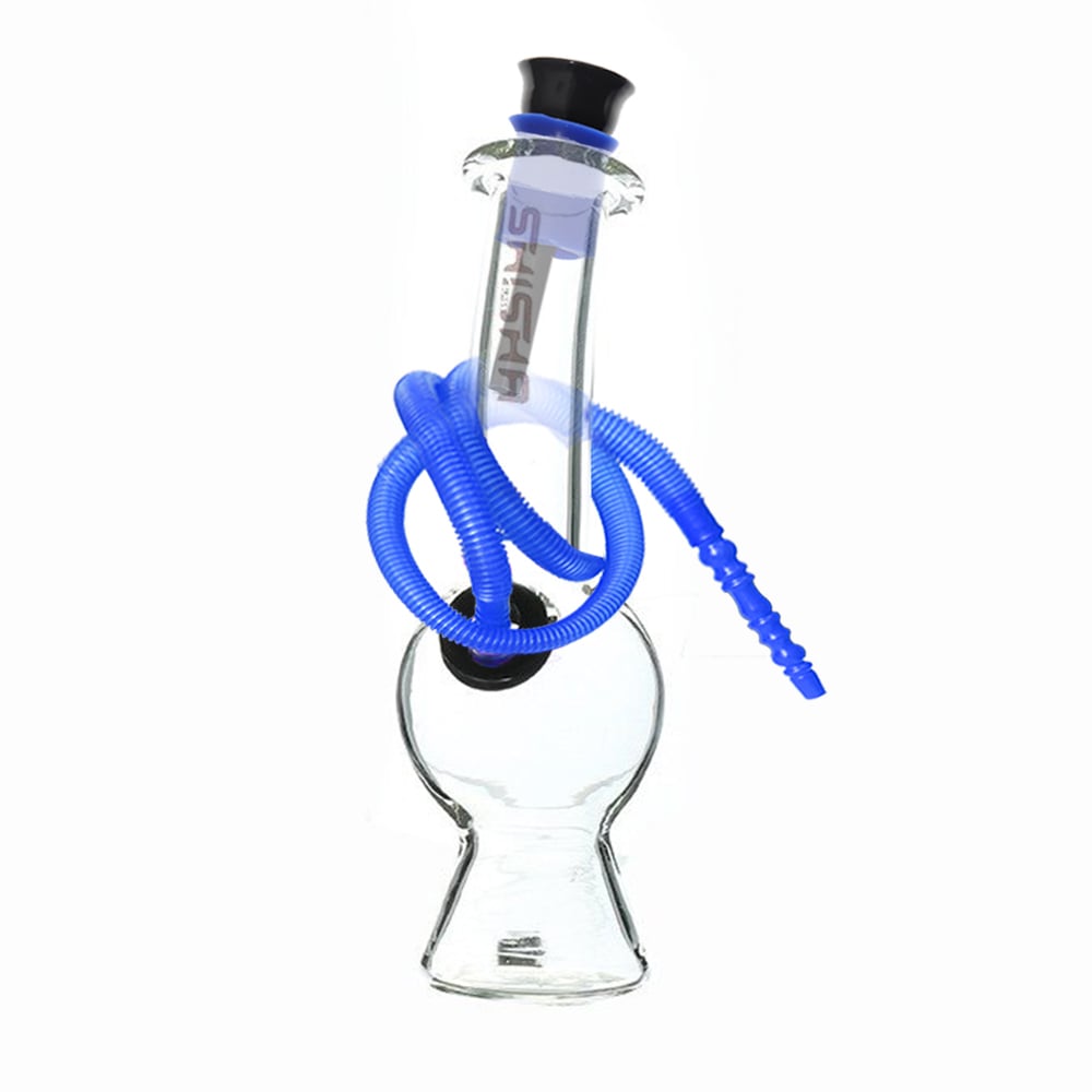Glass Round Base with Curve Neck Mini Bong 12.5cm - Shisha Glass
