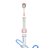 Glass Shisha Stem 18mm/14mm Flush Mount Glass 13.5cm - Shisha Glass