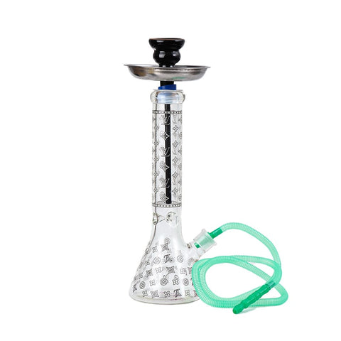 Glowing In Dark Star Beaker Base Glass Bong 36cm - Shisha Glass