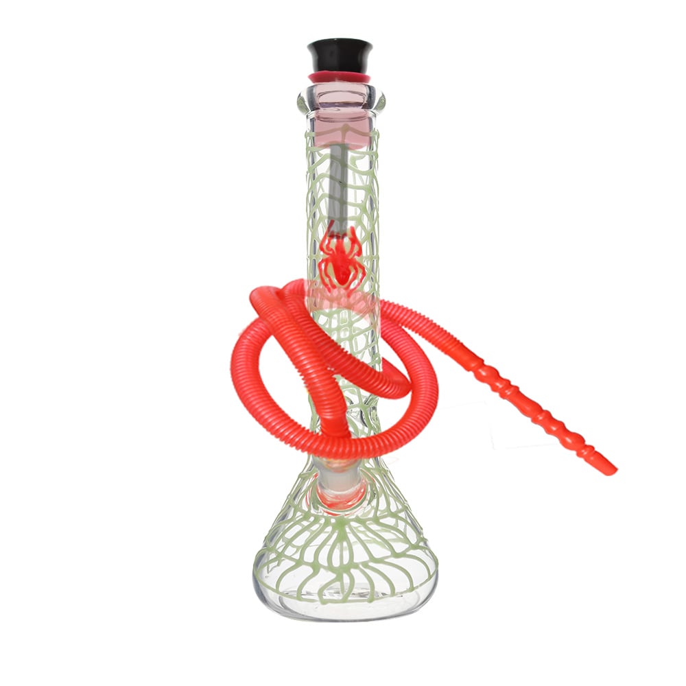 Glowing Pattern In Dark Beaker Base Glass Bong 28cm - Shisha Glass