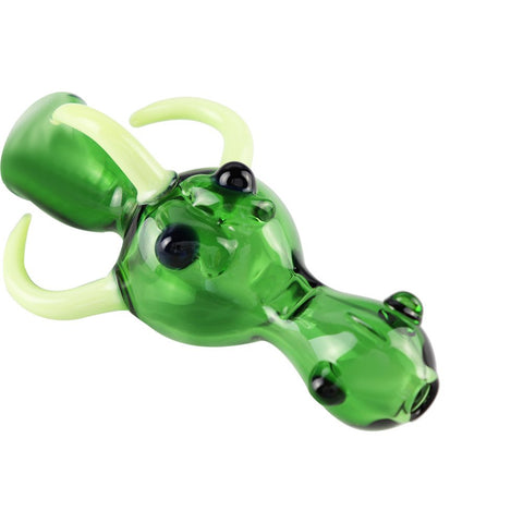 Green Beetle Spoon Weed Pipe 13cm - Shisha Glass