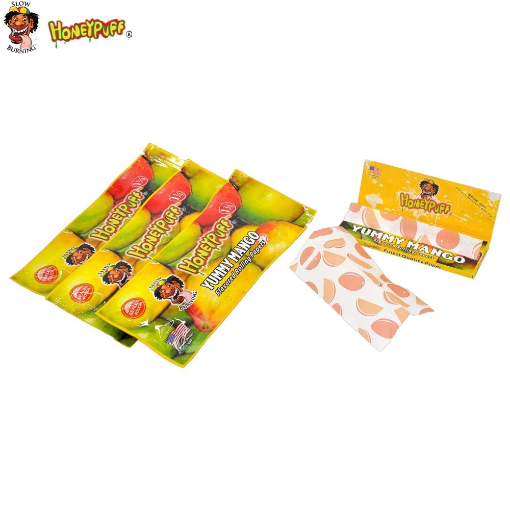 Honey Puff Extra Flavored Rolling Paper 1 1/4 - Mango - Shisha Glass