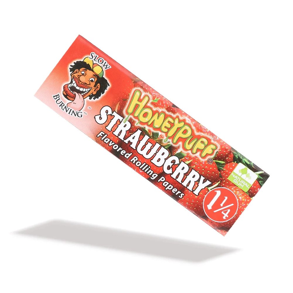 Honey Puff Extra Flavored Rolling Paper 1 1/4 - Strawberry - Shisha Glass