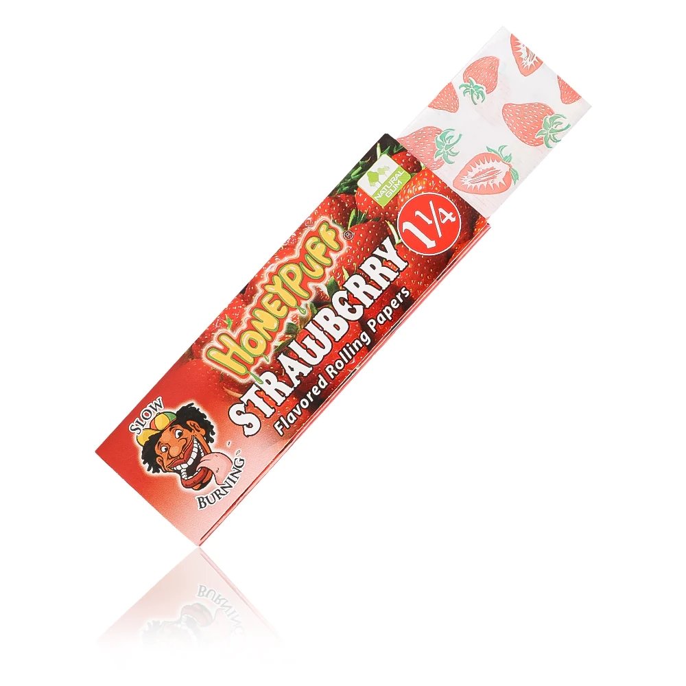 Honey Puff Extra Flavored Rolling Paper 1 1/4 - Strawberry - Shisha Glass