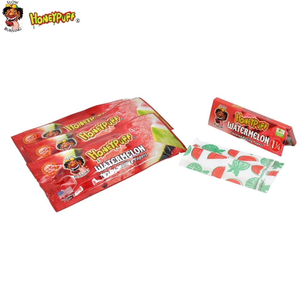 Honey Puff Extra Flavored Rolling Paper 1 1/4 - Watermelon - Shisha Glass