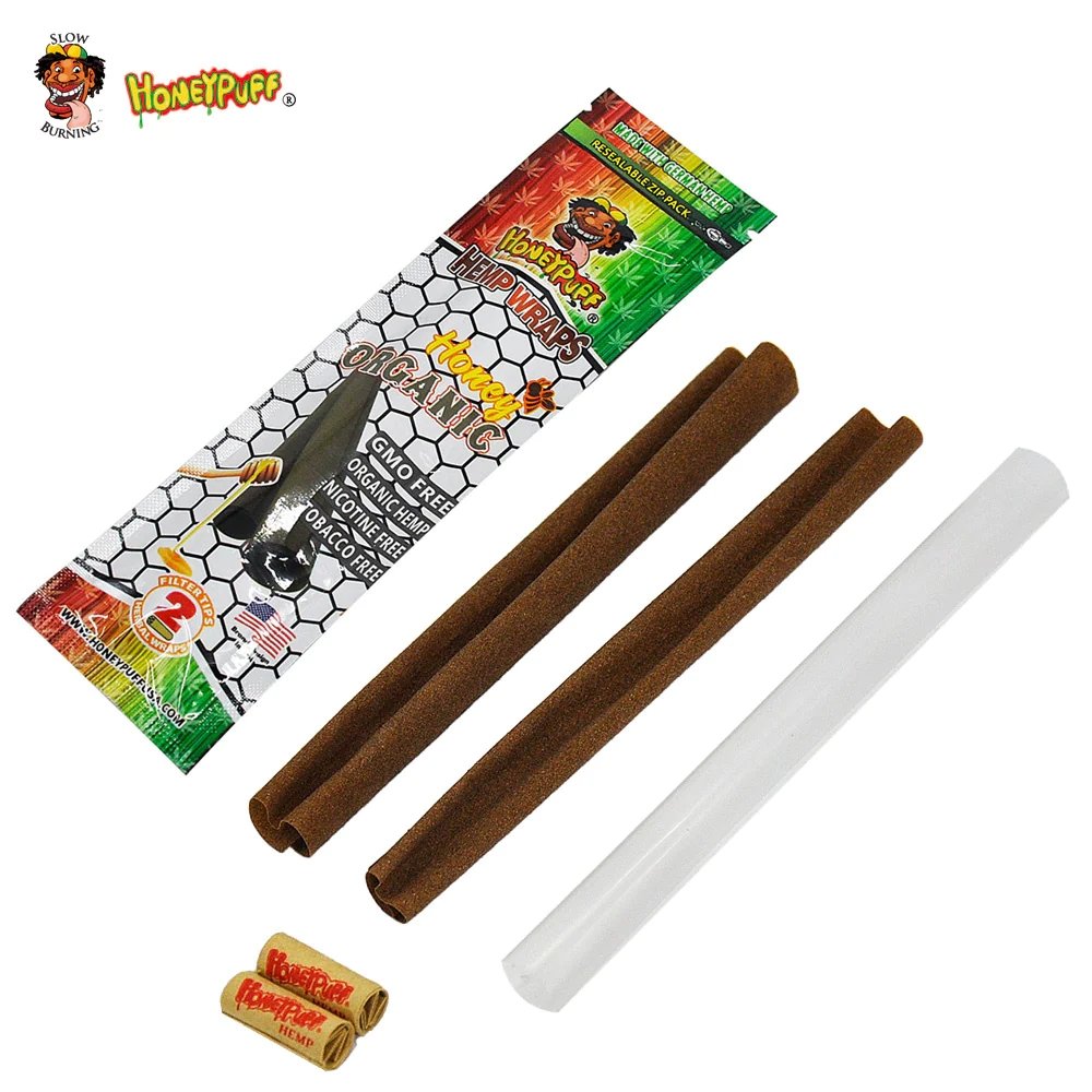 Honey Puff Natural Flavoured Hemp Wrap -Honey Organic (2pk) - Shisha Glass