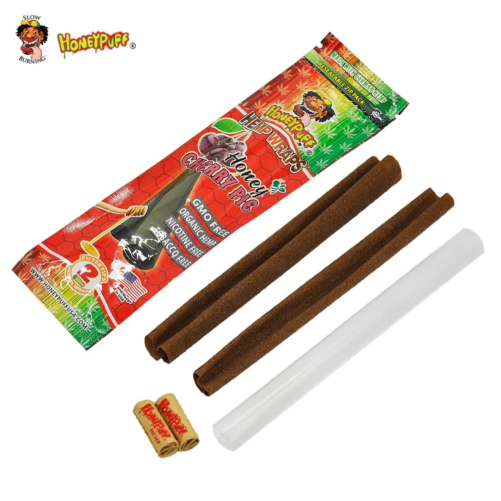 Honey Puff Natural Flavoured Hemp Wraps -Honey Cherry Pie (2pk) - Shisha Glass