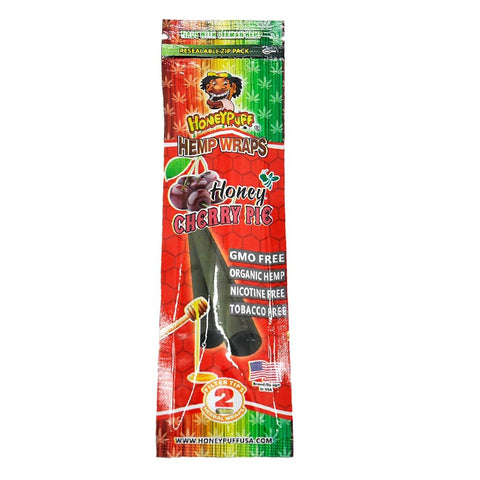 Honey Puff Natural Flavoured Hemp Wraps -Honey Cherry Pie (2pk) - Shisha Glass