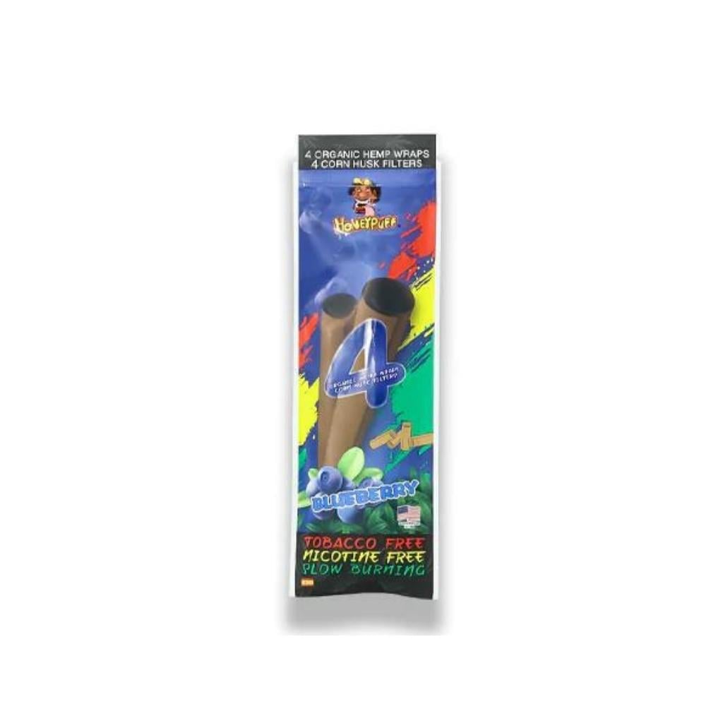 Honey Puff Organic Hemp Wrap -Blueberry (4pk) - Shisha Glass