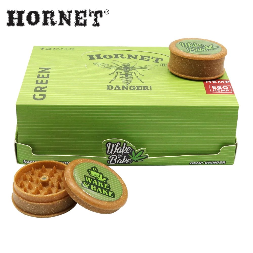 Hornet Biodegradable Hemp Herb Grinder - Shisha Glass