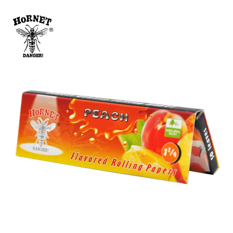 Hornet Flavored Rolling Paper 1 1/4 - Peach - Shisha Glass