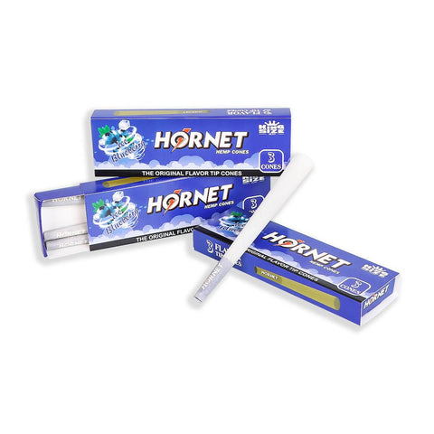 Hornet Hemp Flavor Cones Kingsize 110mm - Ice Blueberry | Shisha Glass