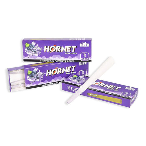 Hornet Hemp Flavor Cones Kingsize 110mm - Ice Grape | Shisha Glass