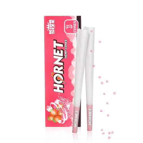 Hornet Hemp Flavor Cones Kingsize 110mm - Ice Strawberry | Shisha Glass