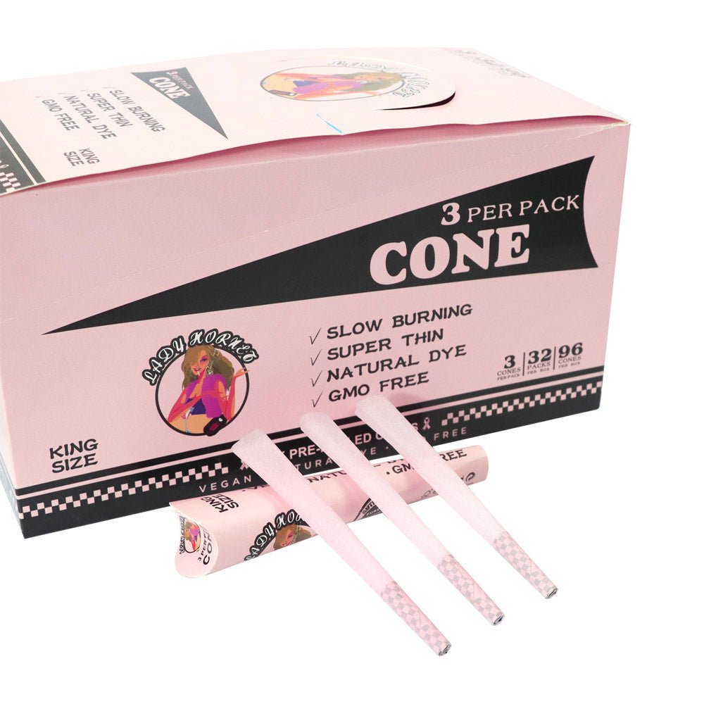 Hornet Lady Pink Horn Shape Kingsize 110mm | Shisha Glass