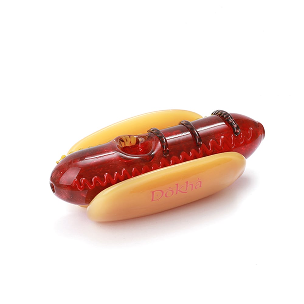 Hot Dog Glass Weed Pipe - Shisha Glass