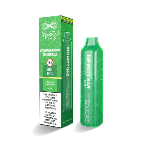 Infinity Bar Watermelon Melon Iced Lemonade Disposable Vape - Shisha Glass