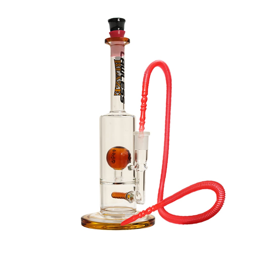Lawless Blaze Glass Bong with Double Percolator 31cm - Shisha Glass
