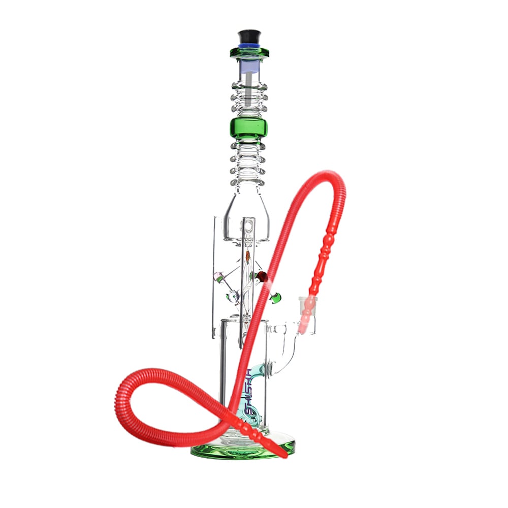 Matrix Shape Glass Bong with Barrel Percolator 40cm - Shisha Glass