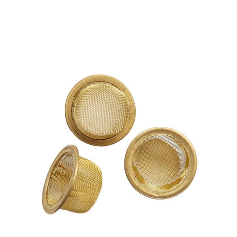 Mesh Crystal Brass 16mm 3 pieces - Shisha Glass