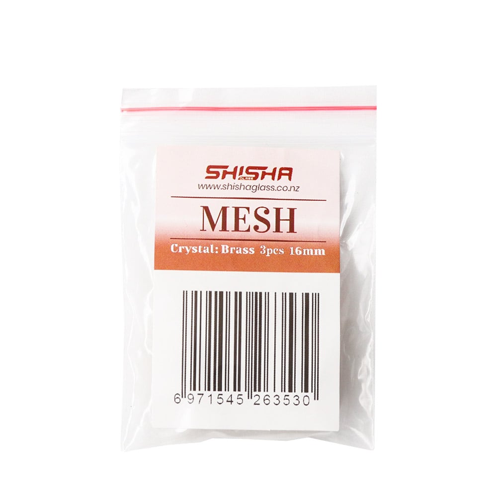 Mesh Crystal Brass 16mm 3 pieces - Shisha Glass