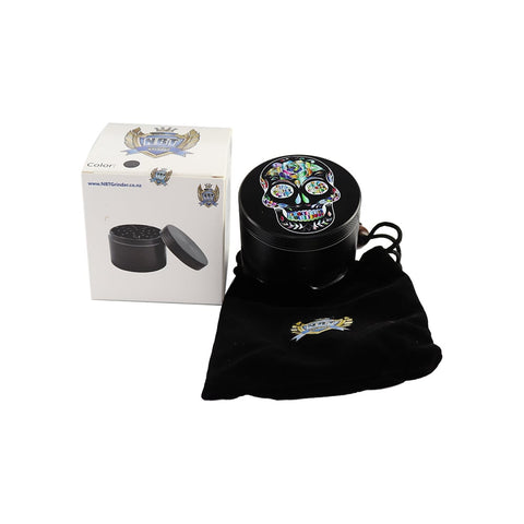NBT Flower Skull Herb Grinder 4xParts JL396 - Shisha Glass