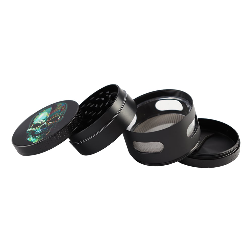 NBT Green Skull Grinder 4xParts | Shisha Glass
