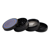 NBT Hypno Pattern Herb Grinder 4xParts JL-395 - Shisha Glass