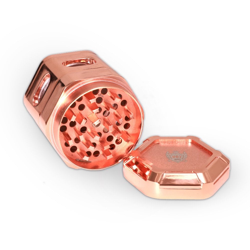 NBT Metal Hexagon Weed Grinder 60mm 4xParts - Shisha Glass